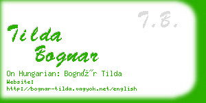 tilda bognar business card